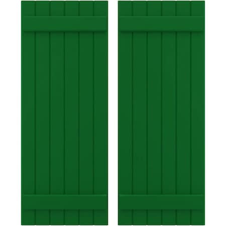 Americraft 6-Board (2 Batten) Exterior Real Wood Joined Board-n-Batten Shutters, ARW101BB621X63HGH